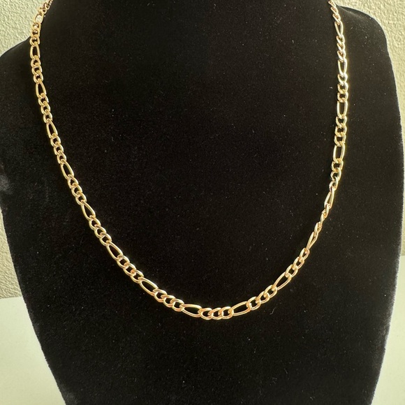 Figaro Curb Link Chain Necklace - Picture 2 of 8